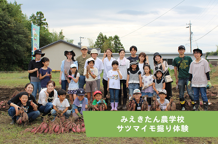 みえきたん農学校　サツマイモ掘り体験